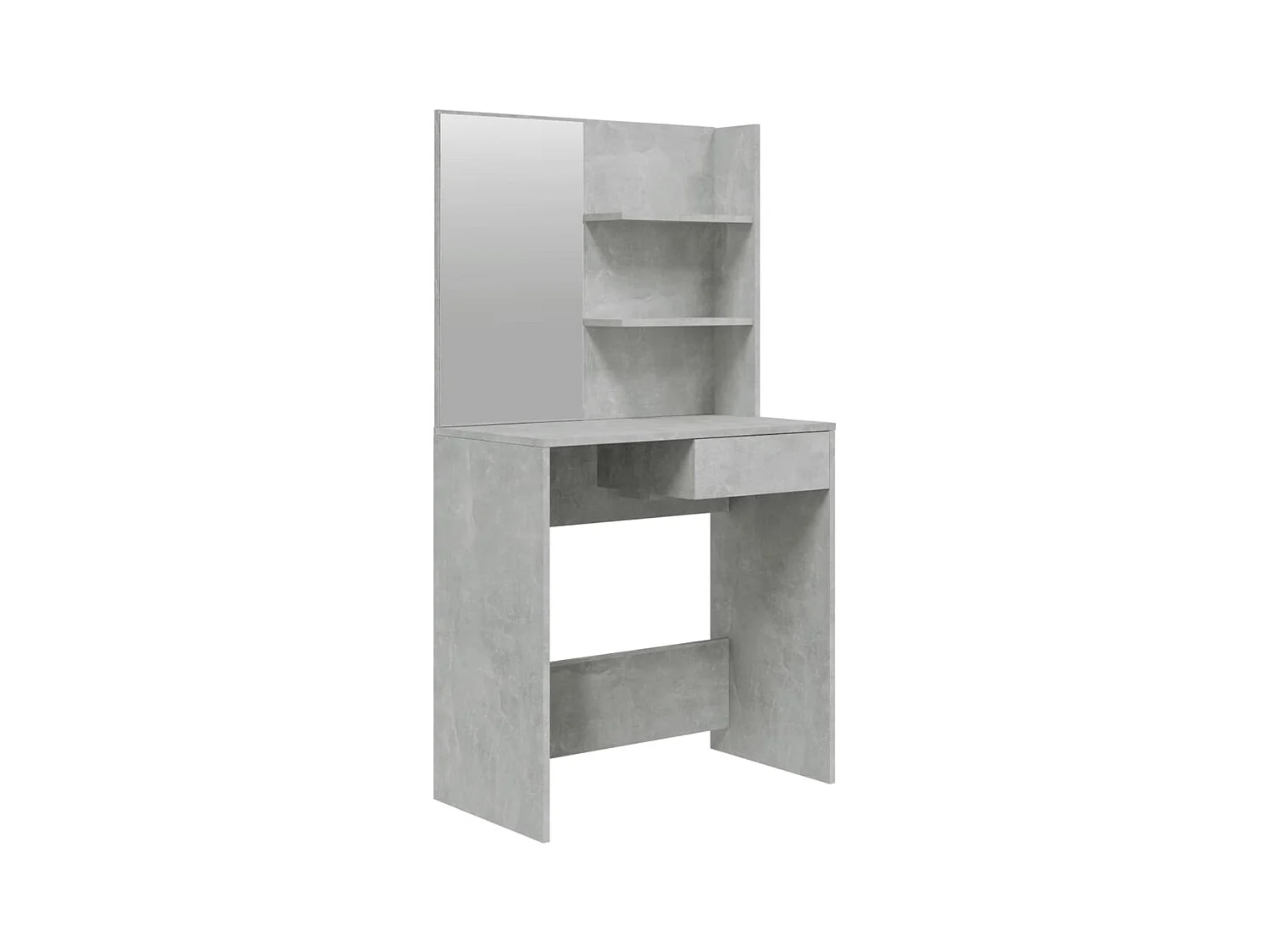 Toucador com espelho 74,5x40x141 cm cinzento cimento PT497165