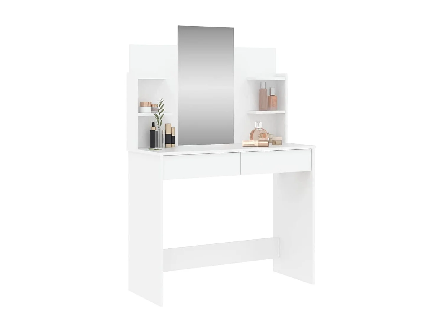 Coiffeuse avec miroir blanc 96x39x142 cm FR391965