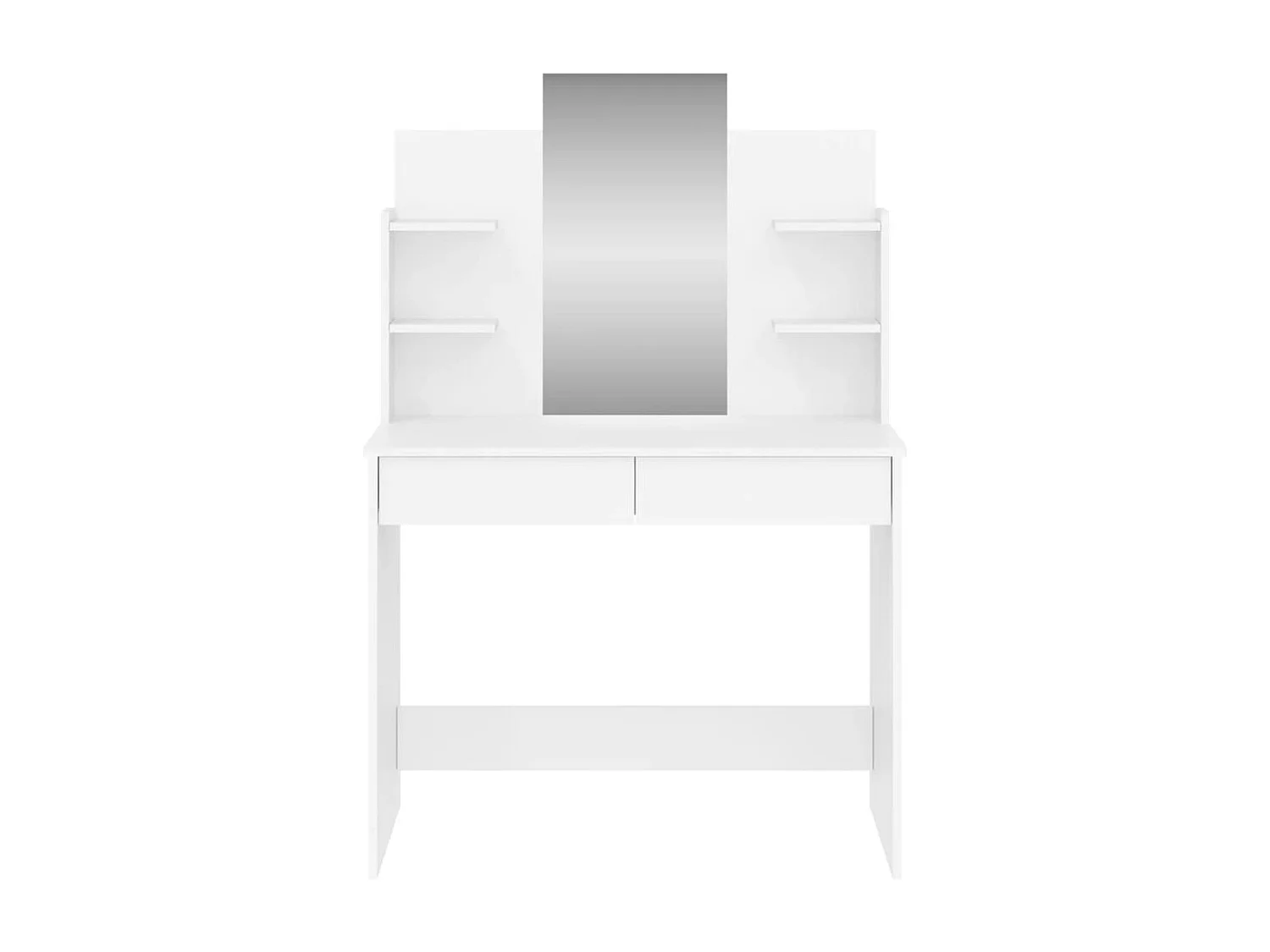 Kaptafel met spiegel 96x39x142 cm wit BE135693