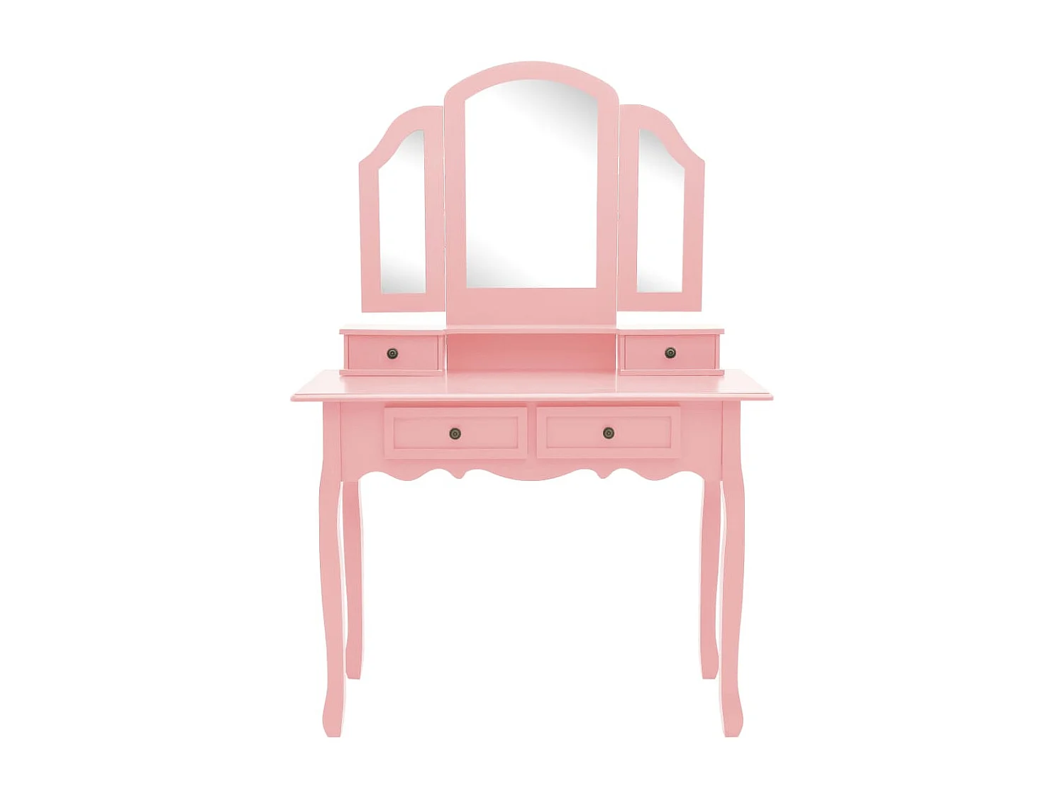 Ensemble de coiffeuse et tabouret Rose 100x40x146 cm Paulownia FR521751