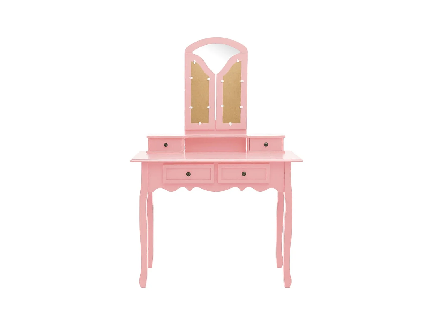 Ensemble de coiffeuse et tabouret Rose 100x40x146 cm Paulownia FR521751