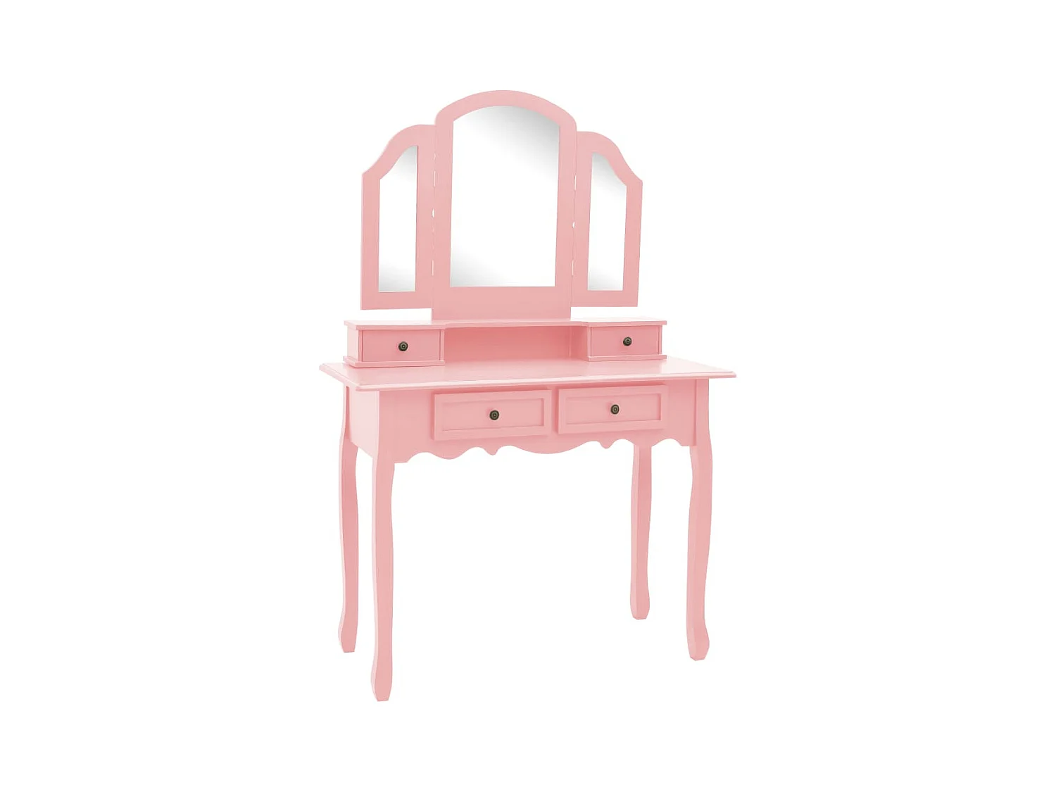 Ensemble de coiffeuse et tabouret Rose 100x40x146 cm Paulownia FR521751