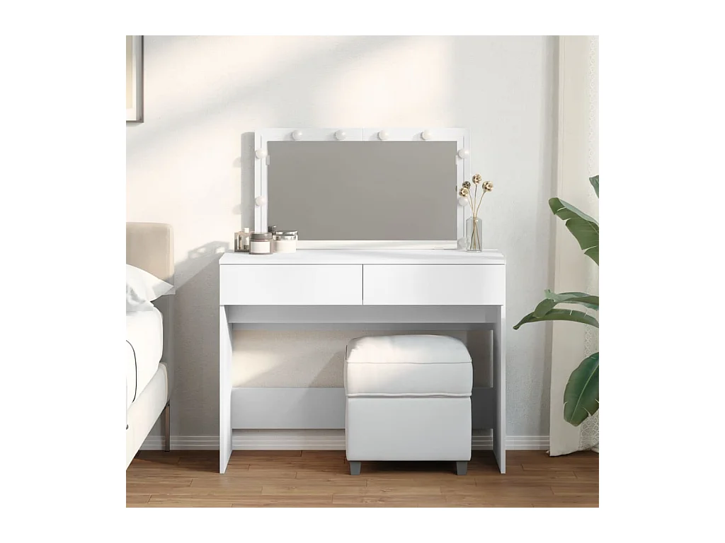 Coiffeuse avec LED blanc 100x40x120 cm FR574934