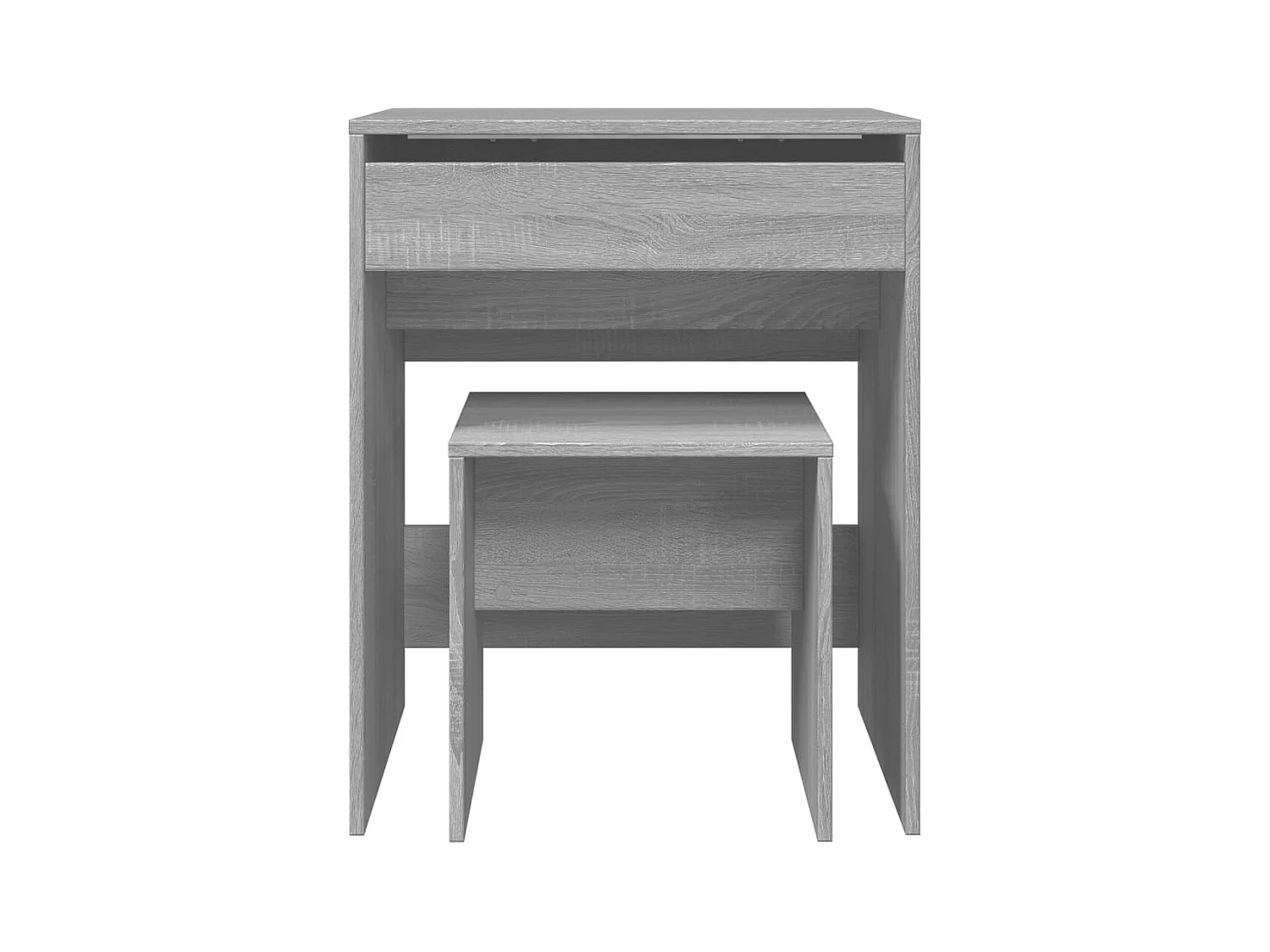 Tocador con taburete gris Sonoma 60x40x113,5 cm ES483662