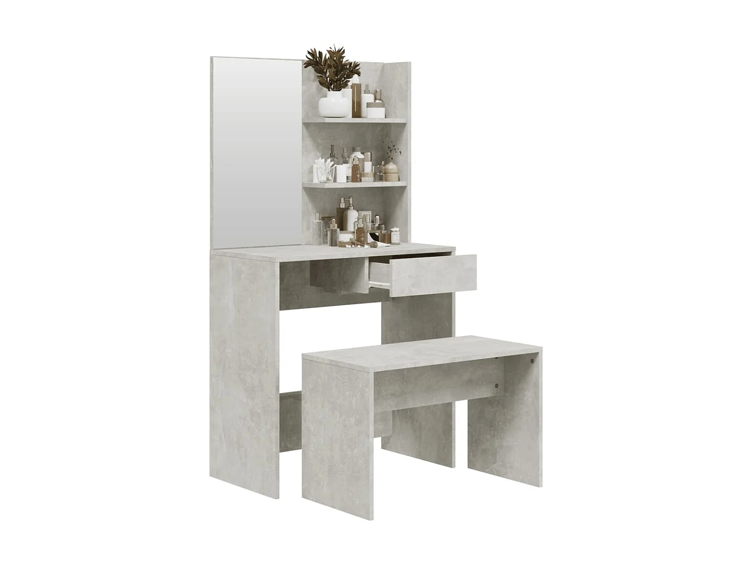 Kaptafelset 74,5x40x141 cm betongrijs BE157800