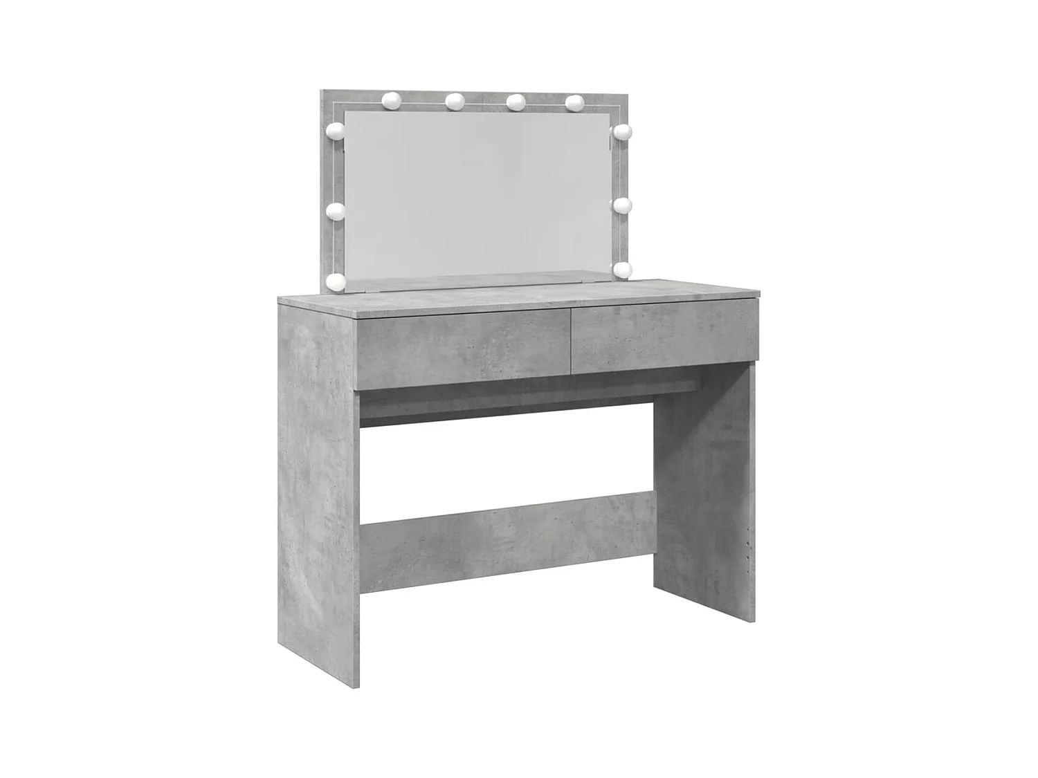 Coiffeuse avec LED gris béton 100x40x120 cm FR367188