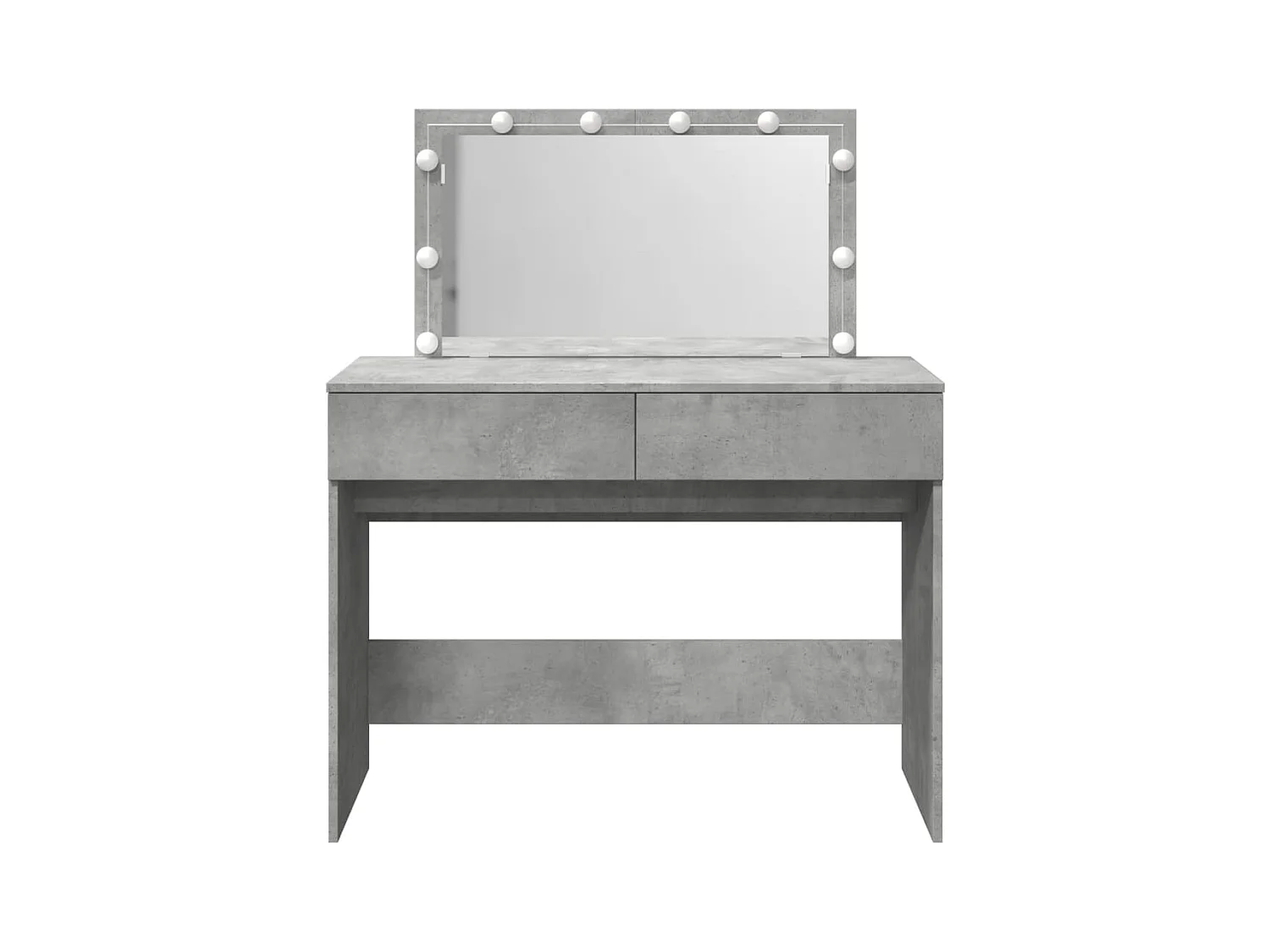Coiffeuse avec LED gris béton 100x40x120 cm FR367188