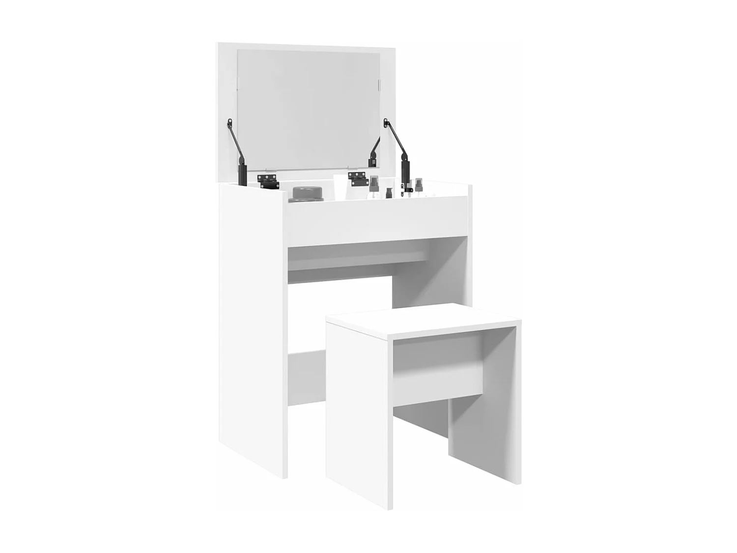 Tocador con taburete blanco 60x40x113,5 cm ES929628