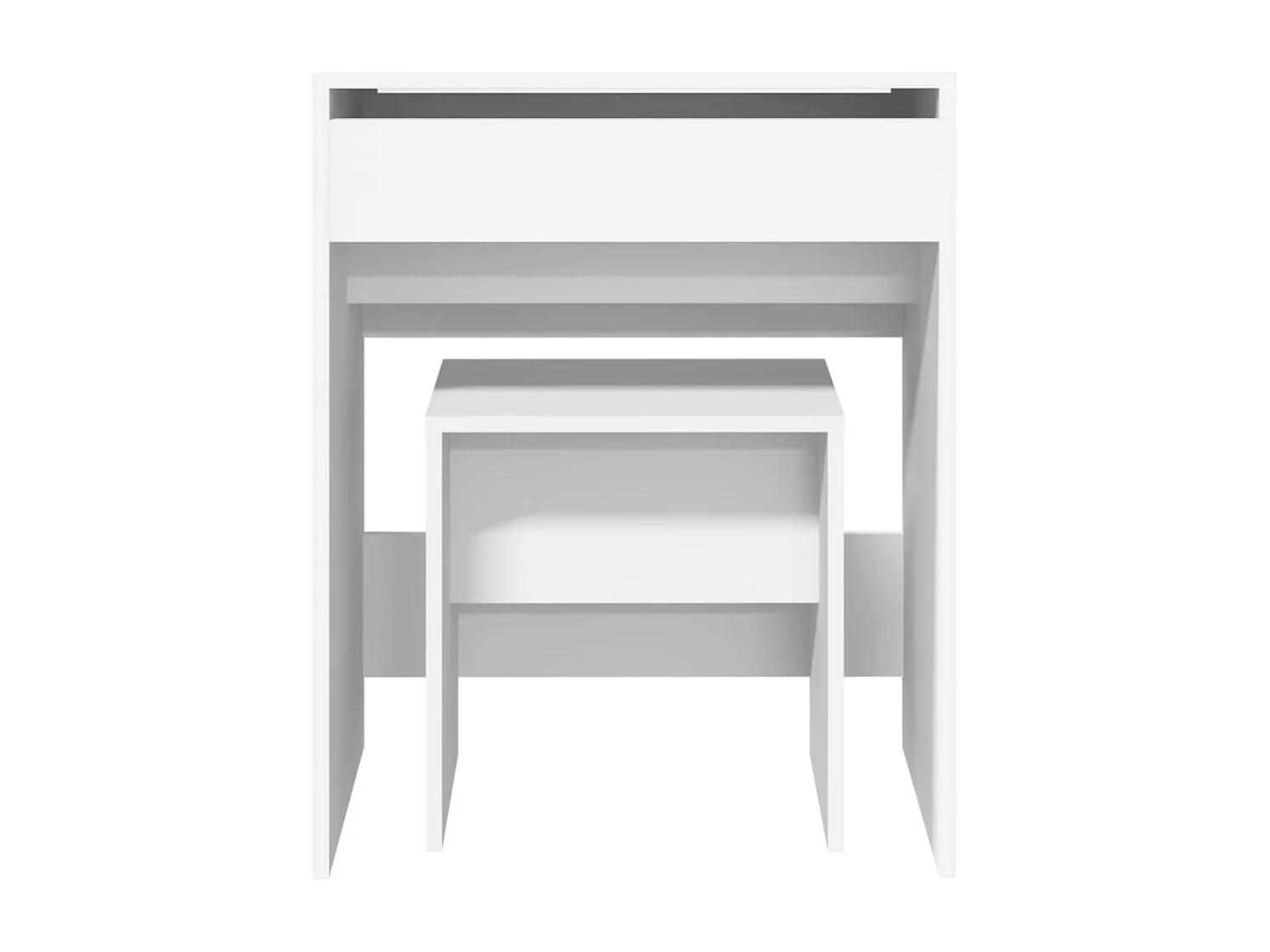 Tocador con taburete blanco 60x40x113,5 cm ES929628