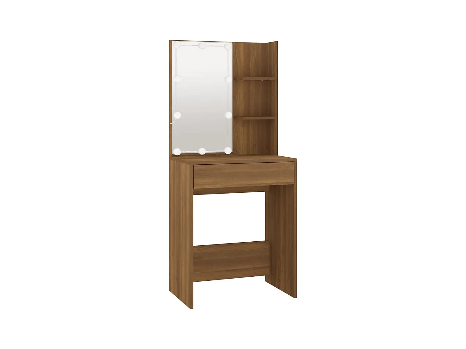 Coiffeuse avec LED Chêne marron 60x40x140 cm FR981579