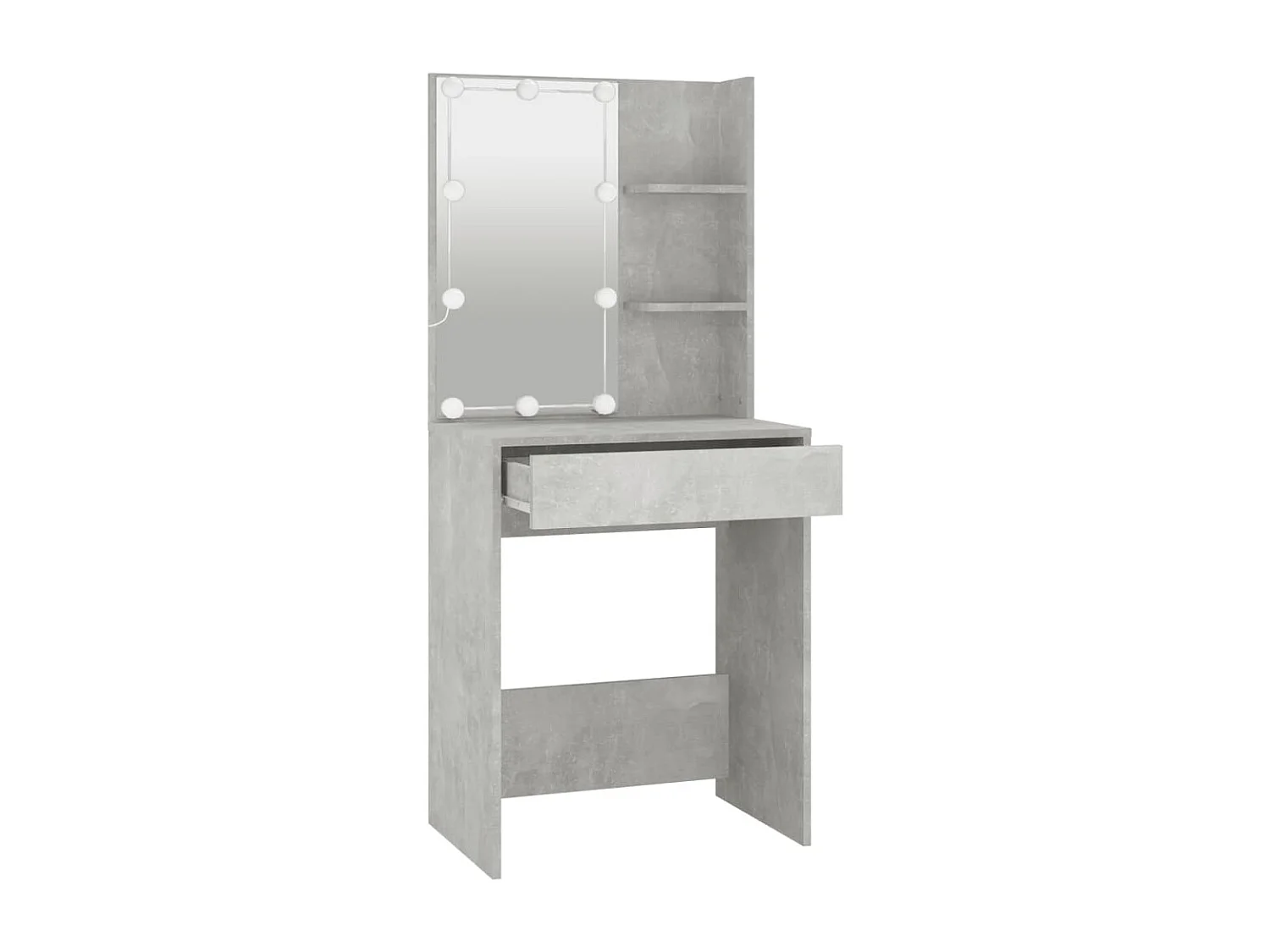 Kaptafel met LED-verlichting 60x40x140 cm betongrijs BE188721