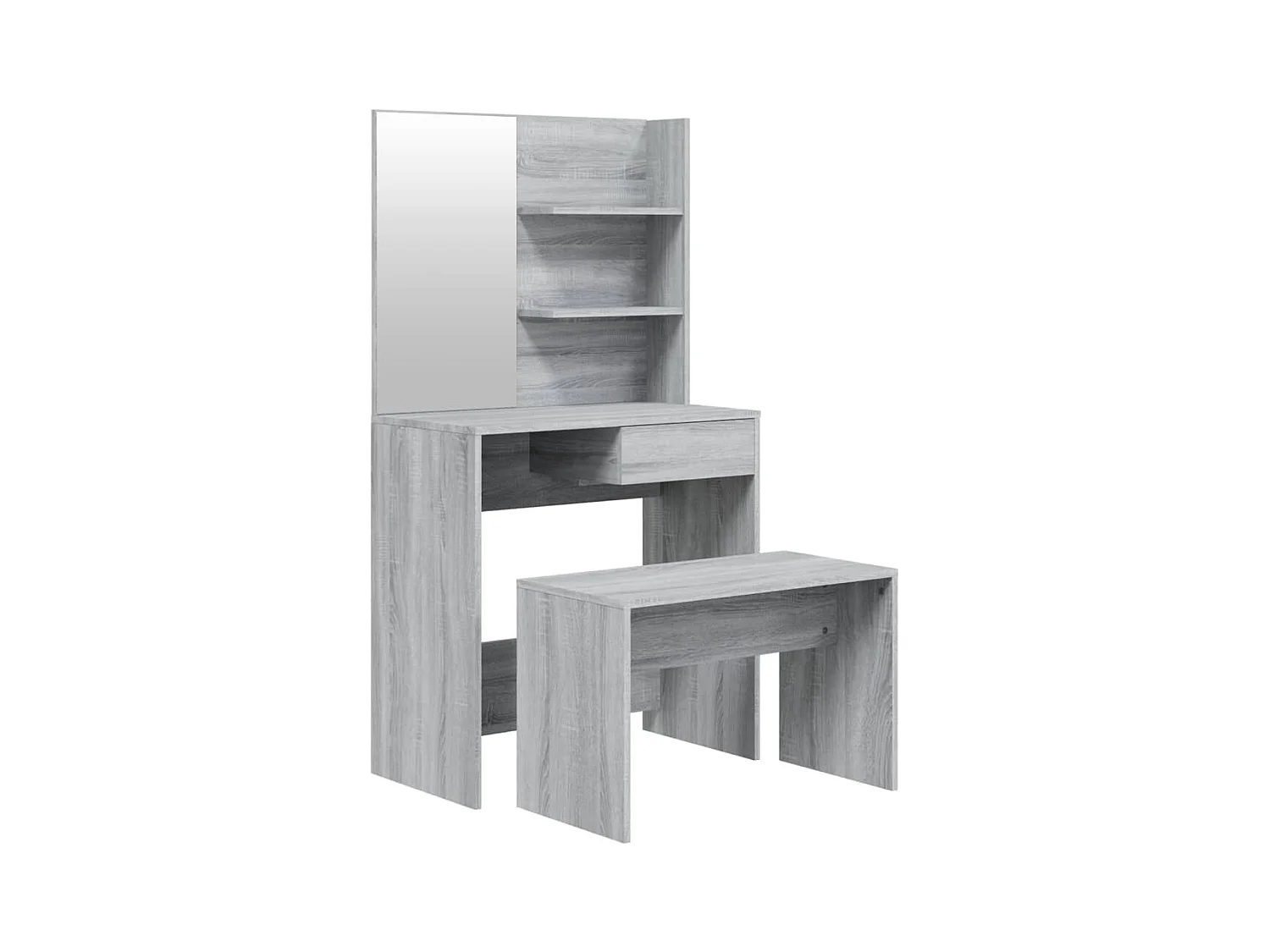 Ensemble de coiffeuse Sonoma gris 74,5x40x141 cm FR822065