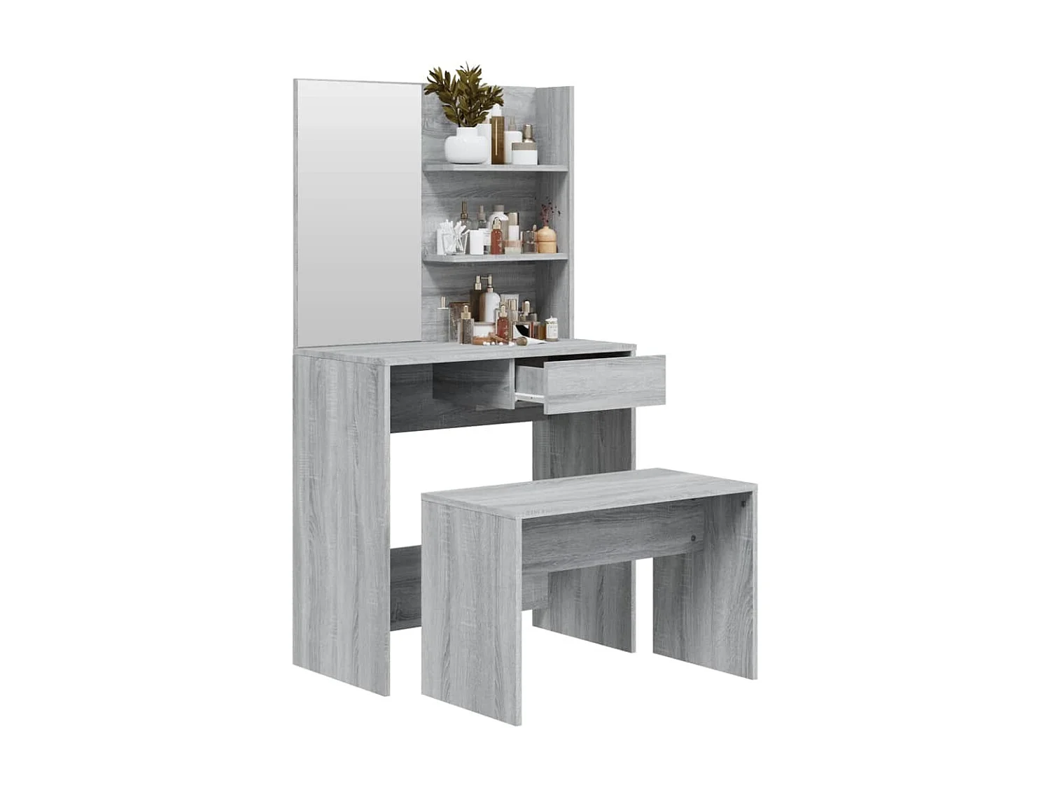 Juego de tocador color gris Sonoma 74,5x40x141 cm ES277889