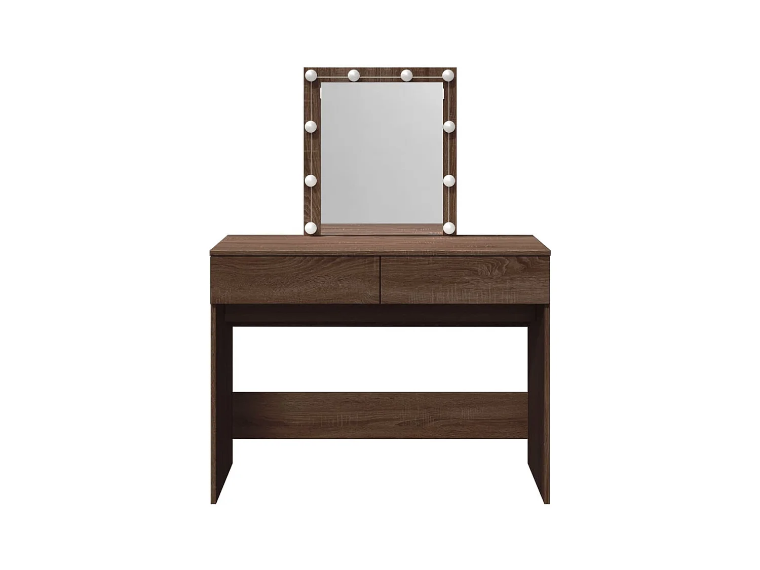 Coiffeuse avec LED chêne marron 100x40x130 cm FR756236