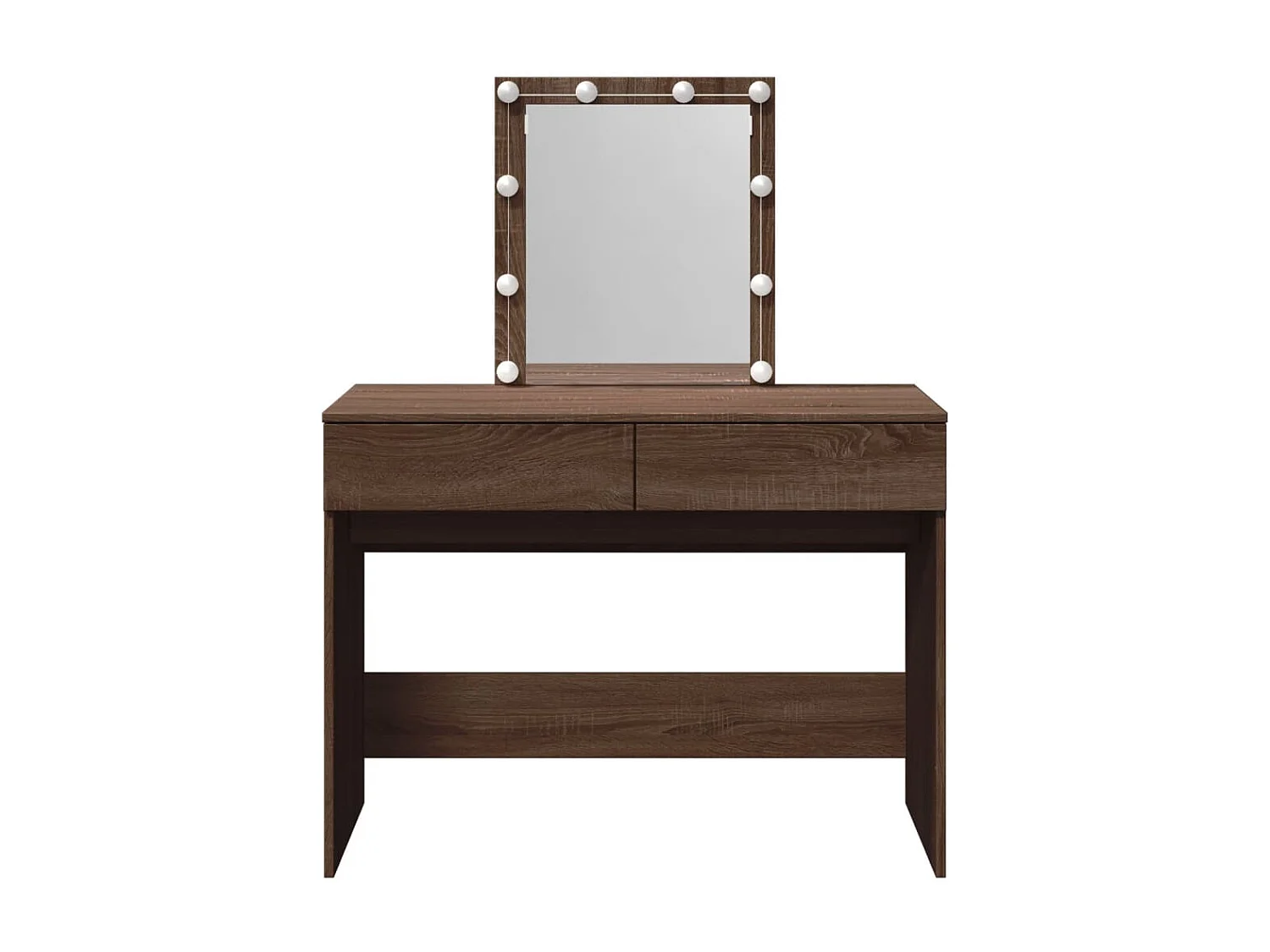 Coiffeuse avec LED chêne marron 100x40x130 cm FR756236