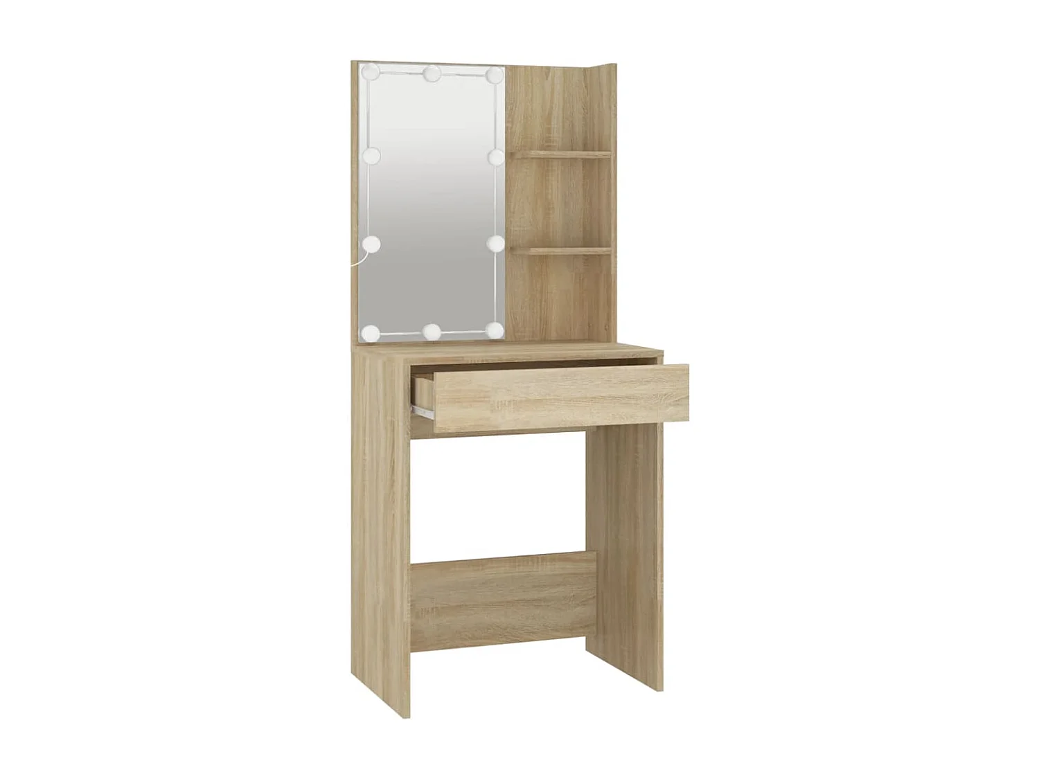 Coiffeuse avec LED Chêne sonoma 60x40x140 cm FR358136