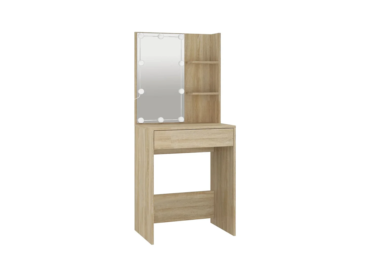 Coiffeuse avec LED Chêne sonoma 60x40x140 cm FR358136