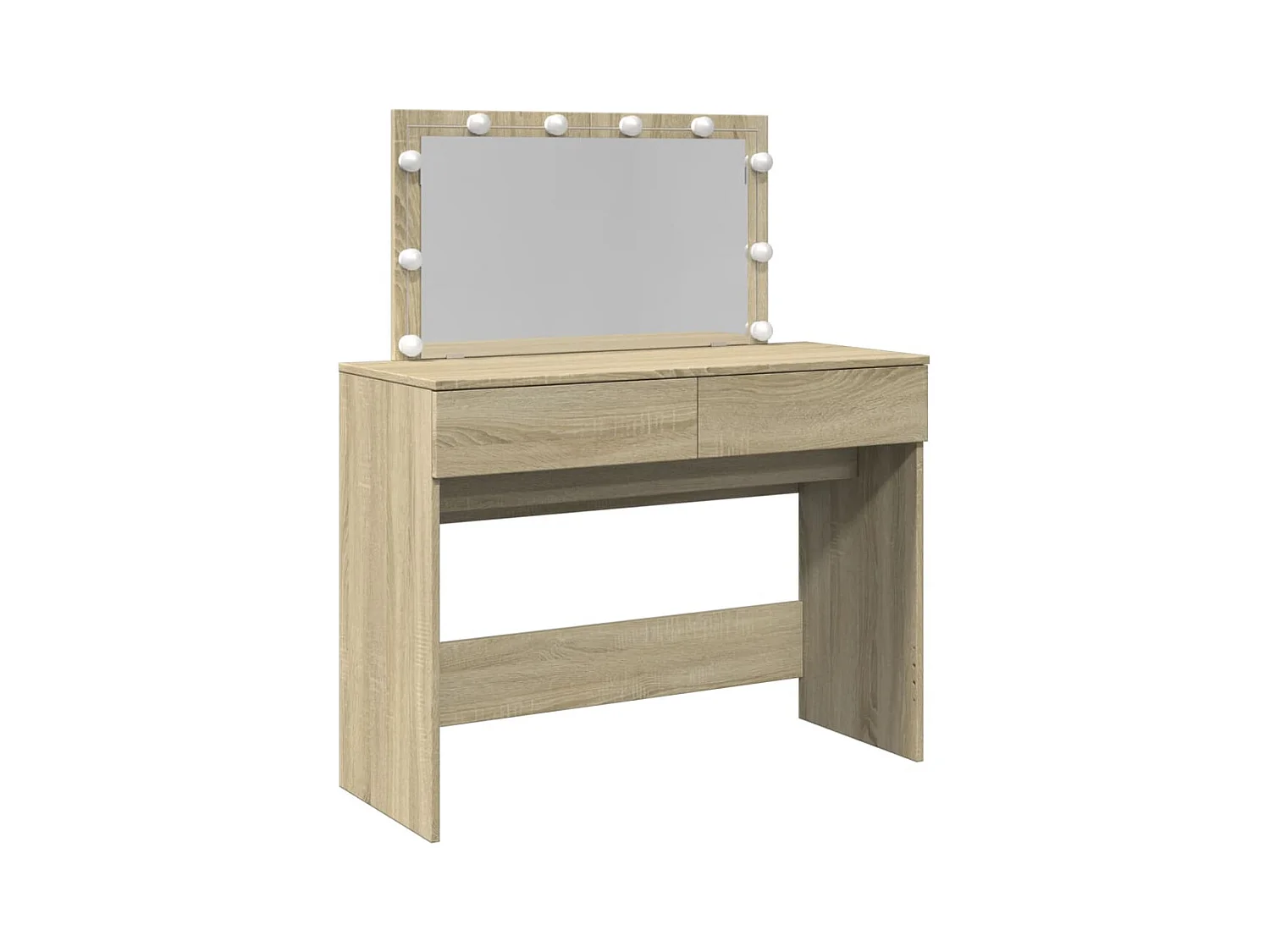Coiffeuse avec LED chêne sonoma 100x40x120 cm FR749241