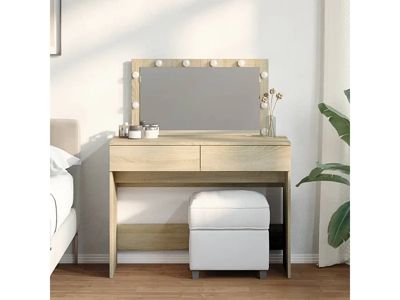 Toucador com LEDs 100x40x120 cm carvalho sonoma PT698914