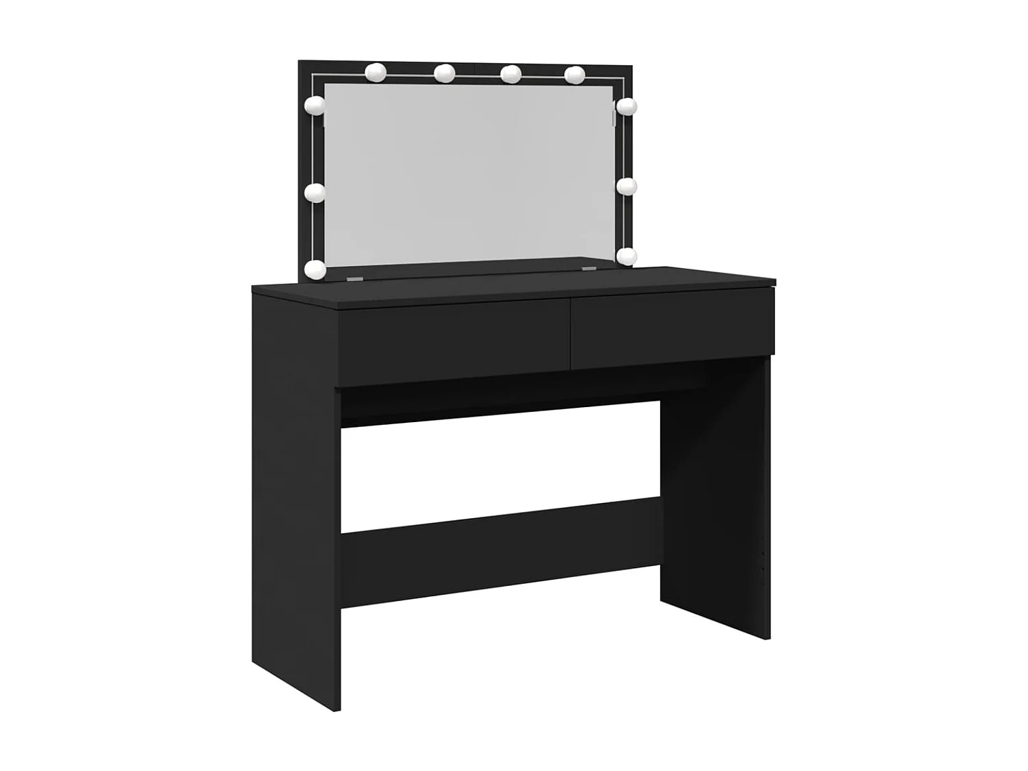 Coiffeuse avec LED noir 100x40x120 cm FR200610