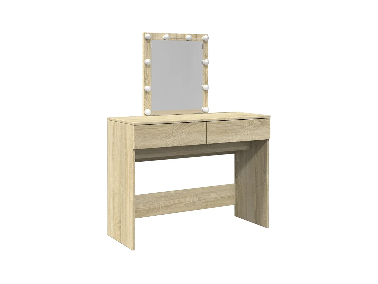 Coiffeuse avec LED chêne sonoma 100x40x130 cm FR735143
