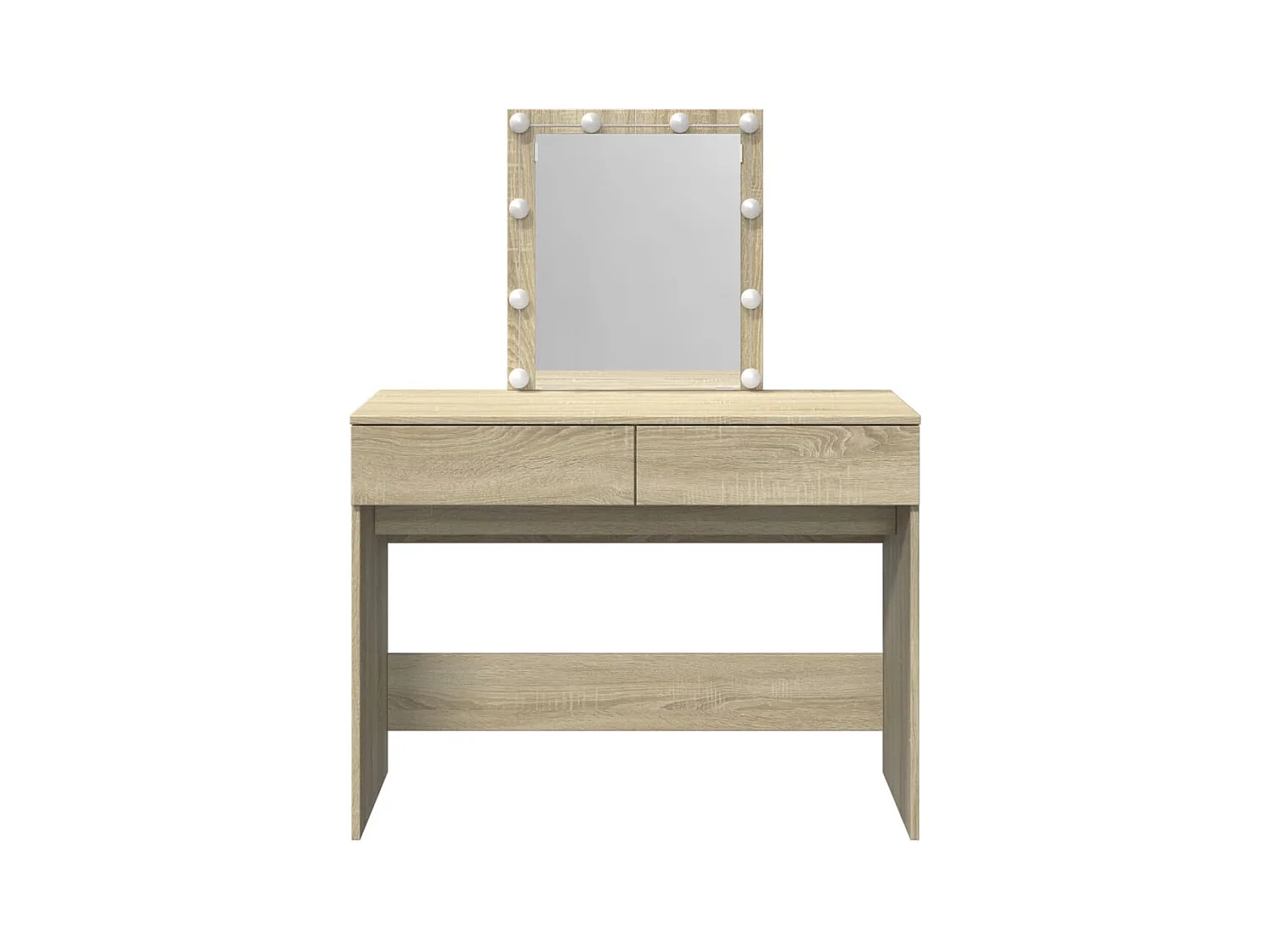 Coiffeuse avec LED chêne sonoma 100x40x130 cm FR735143