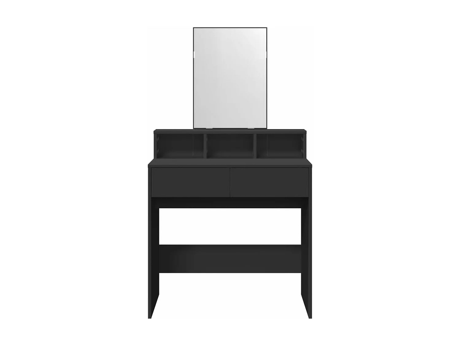 Coiffeuse avec miroir noir 80x41x144,5 cm FR902713