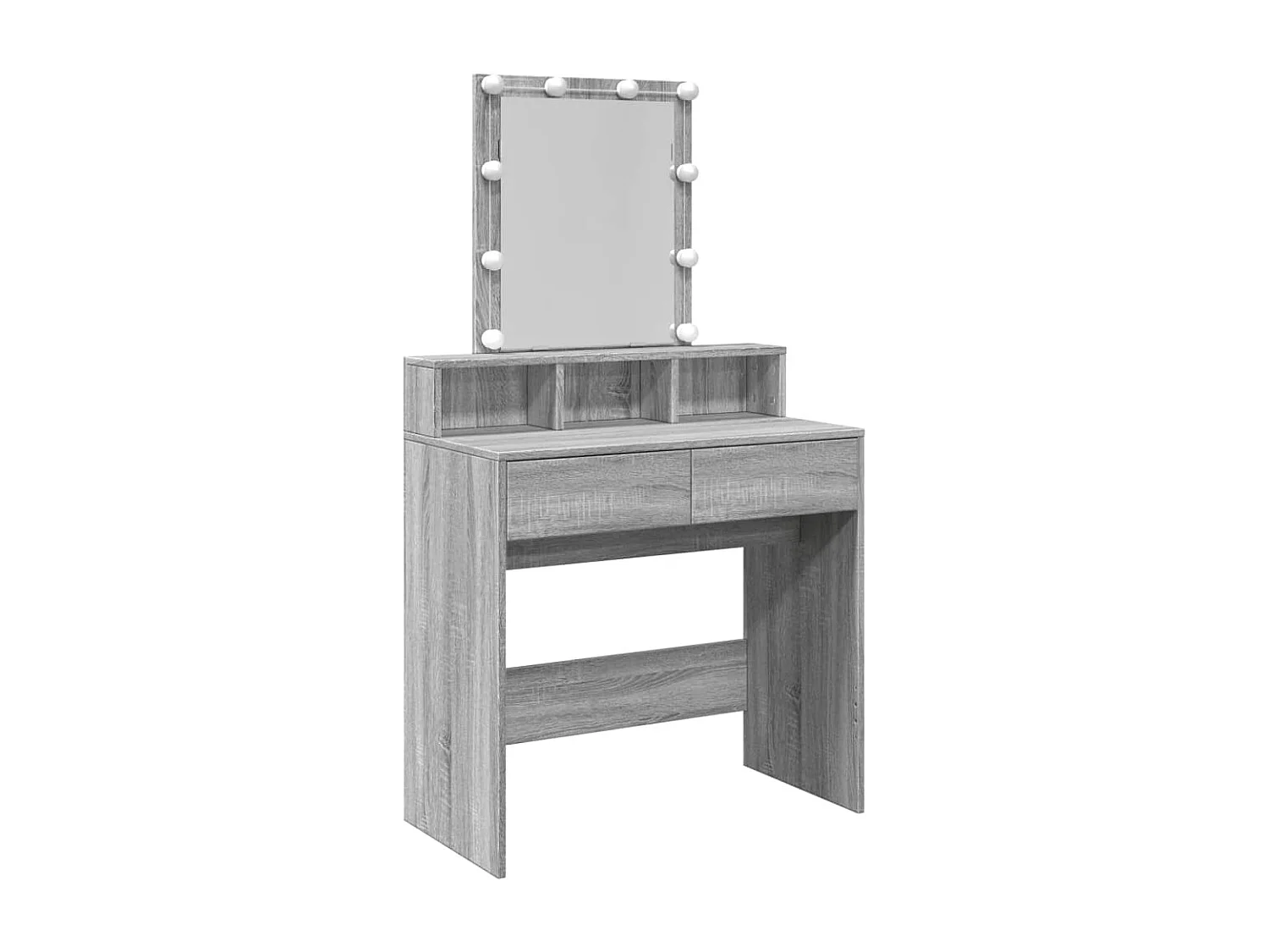 Kaptafel met LED 80x41x144,5 cm grijs sonoma eikenkleurig BE487408