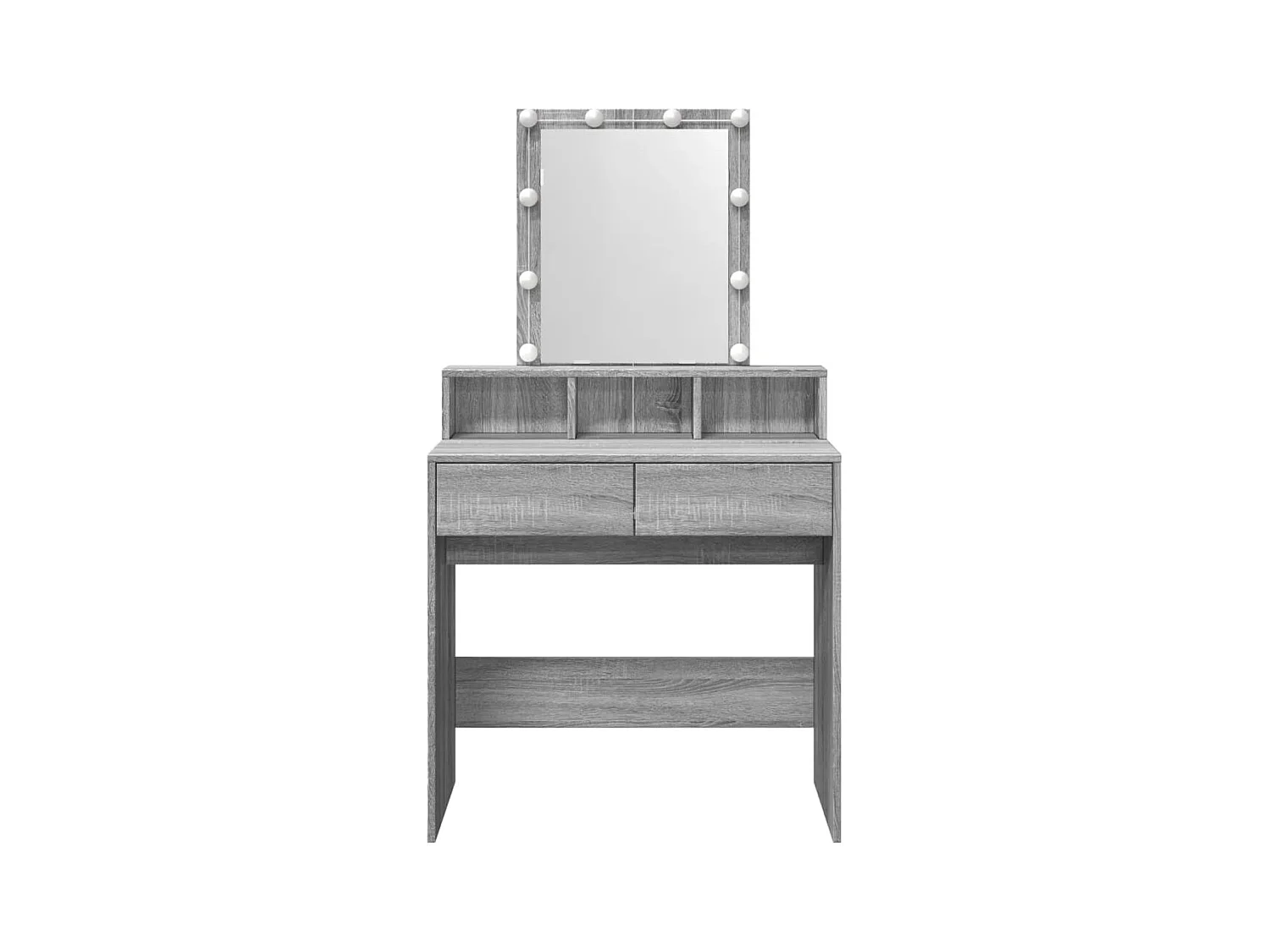 Toucador com LED 80x41x144,5 cm cinzento sonoma PT874587