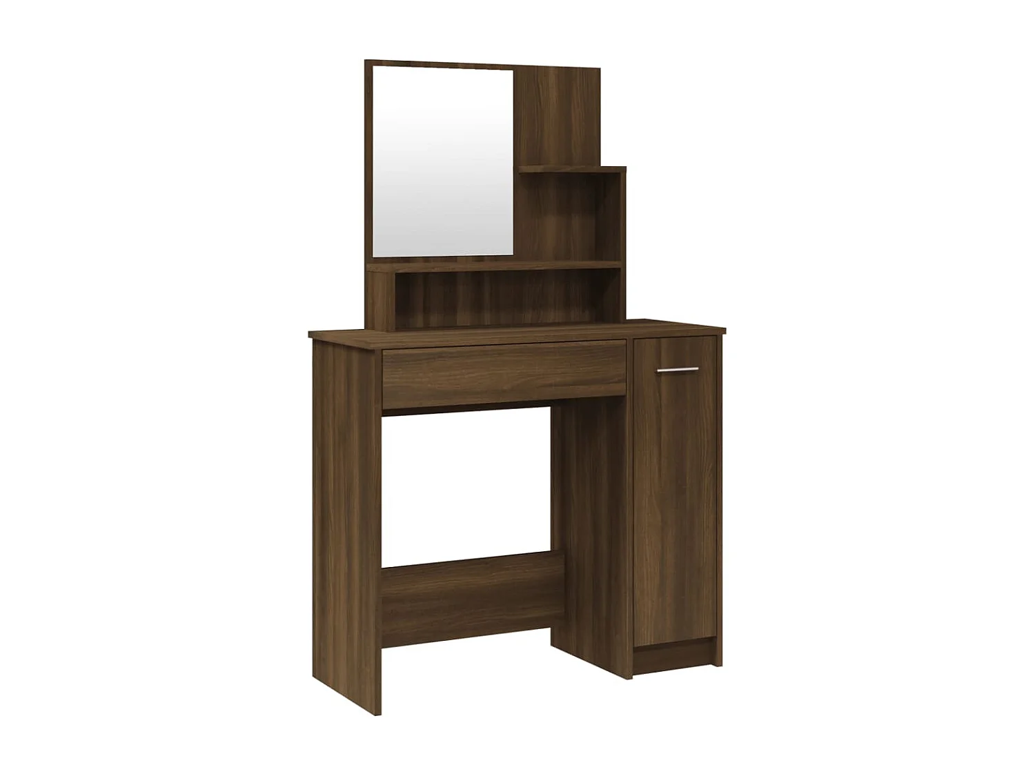 Coiffeuse avec miroir Chêne marron 86,5x35x136 cm FR563279