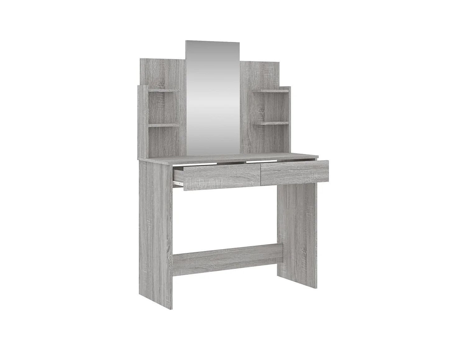 Toucador com espelho 96x39x142 cm cor cinzento sonoma PT774096