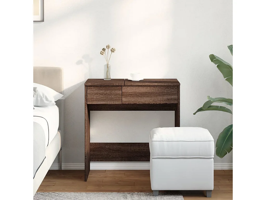 Toucador com espelho 73x46,5x120 cm cor carvalho castanho PT316820