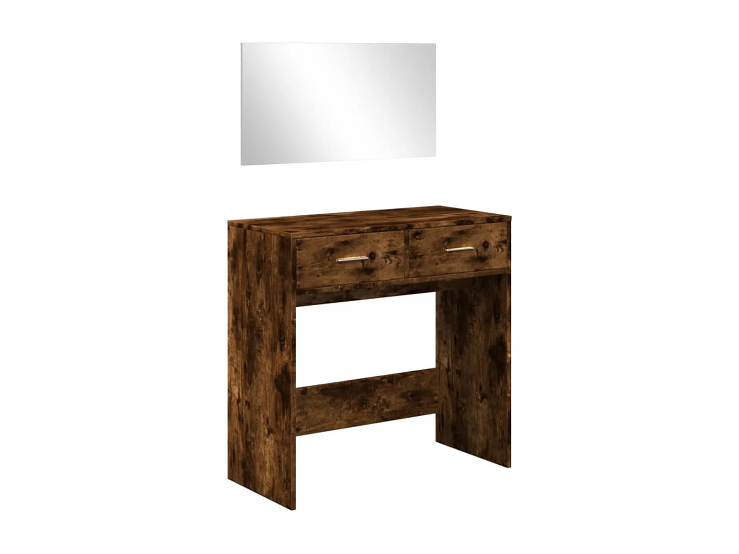 Coiffeuse avec miroir chêne fumé 80x39x80 cm FR151746