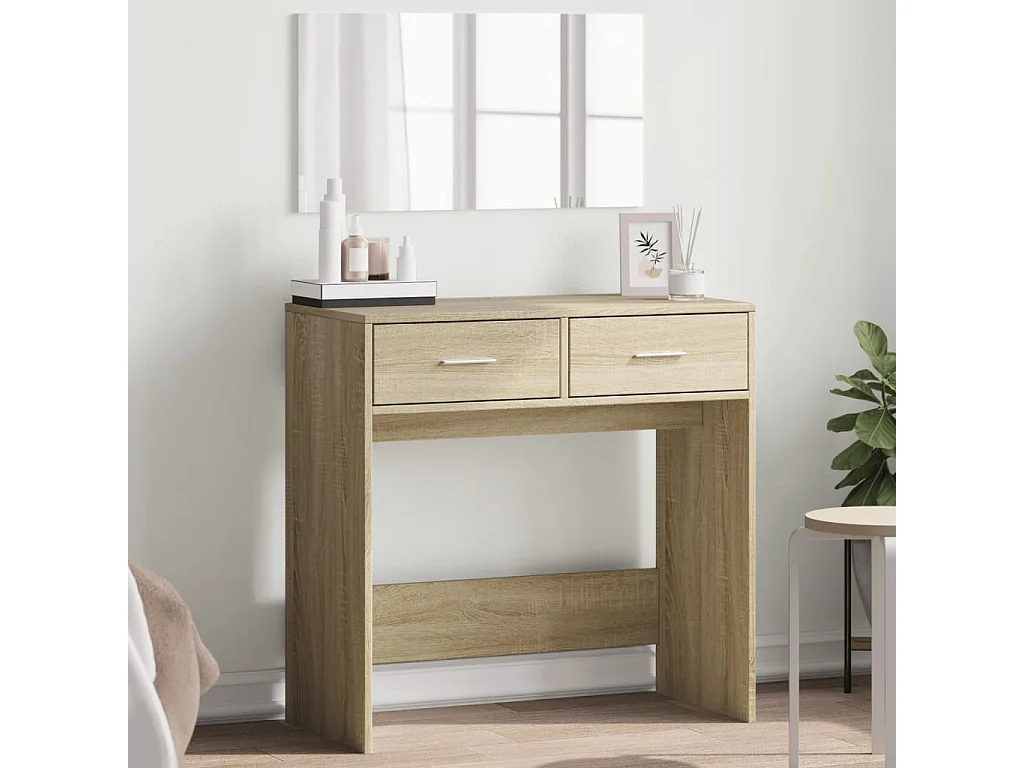 Coiffeuse avec miroir chêne sonoma 80x39x80 cm FR404197