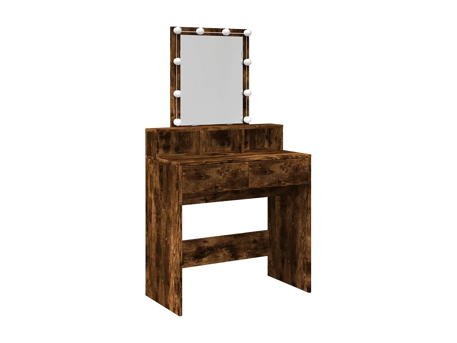 Kaptafel met LED 80x41x144,5 cm gerookt eikenkleurig BE486735