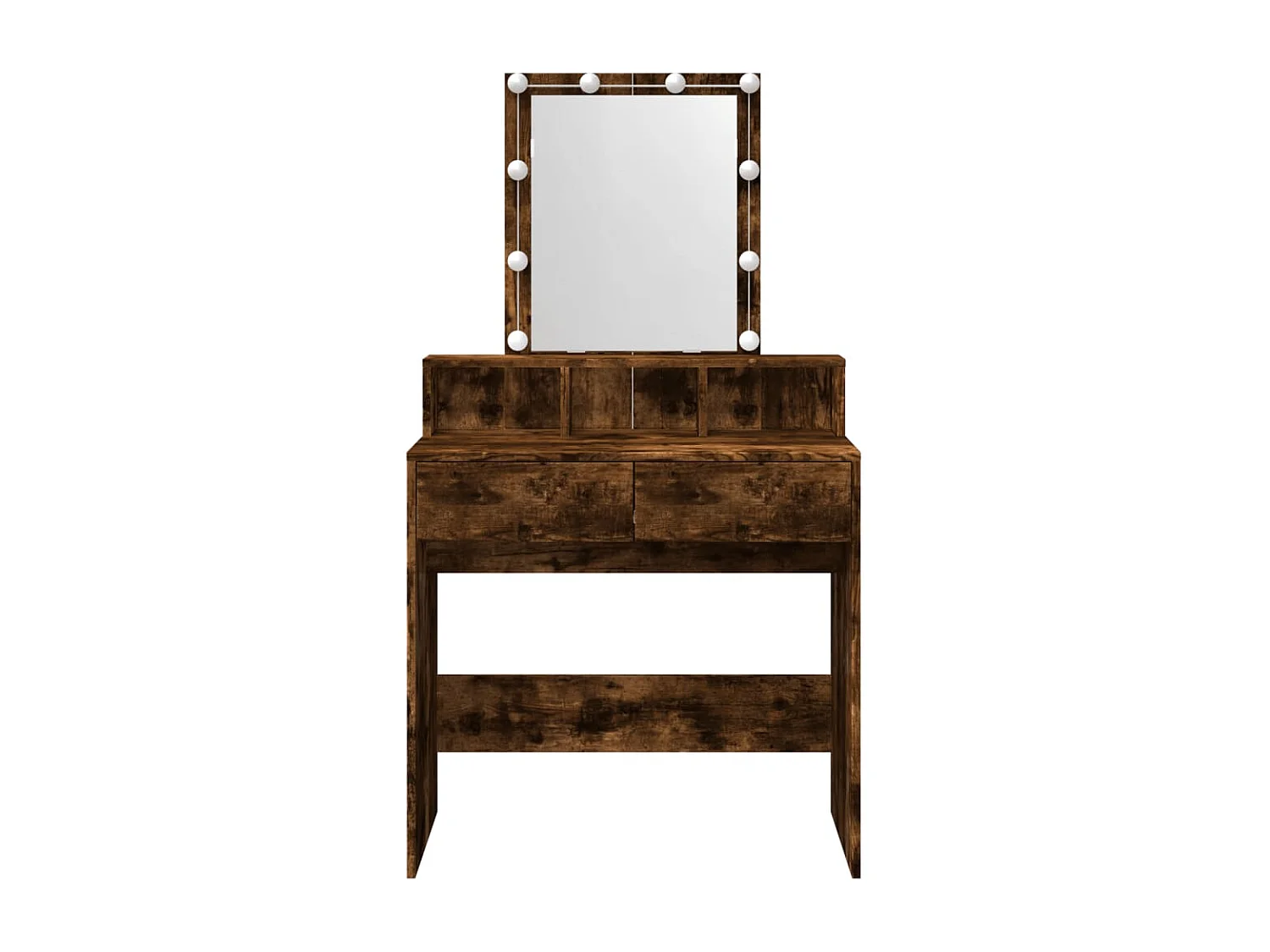 Kaptafel met LED 80x41x144,5 cm gerookt eikenkleurig BE486735