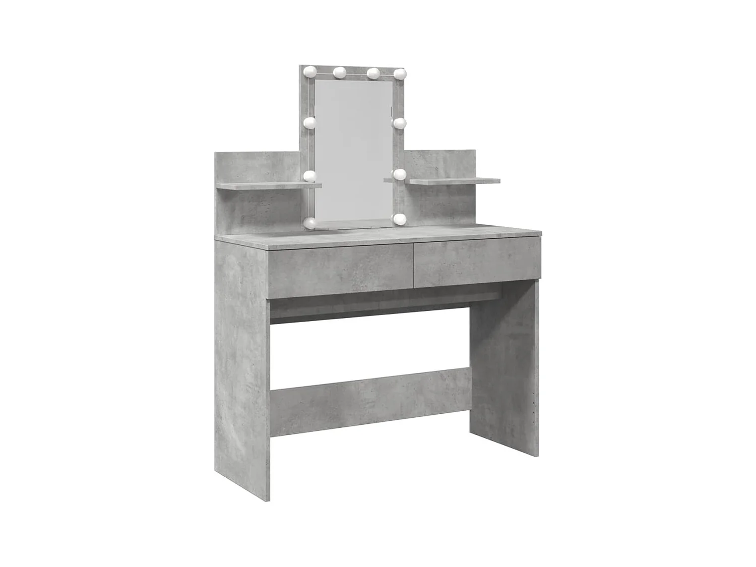 Coiffeuse avec LED gris béton 100x40x130 cm FR266358