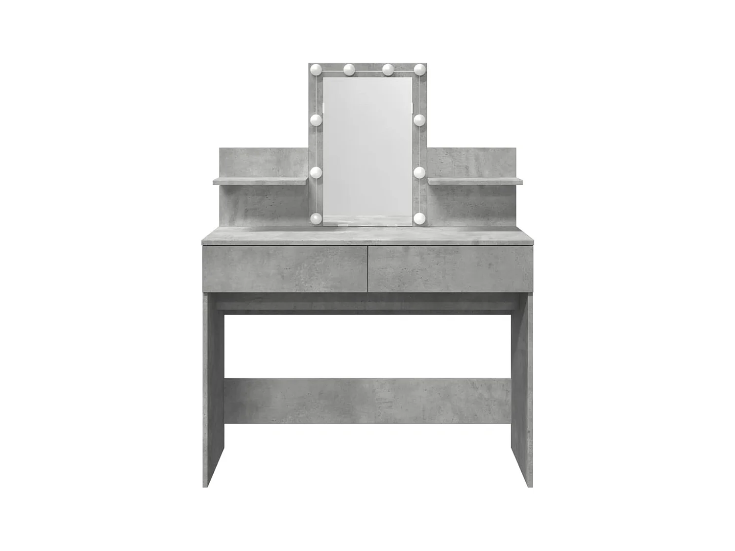 Coiffeuse avec LED gris béton 100x40x130 cm FR266358