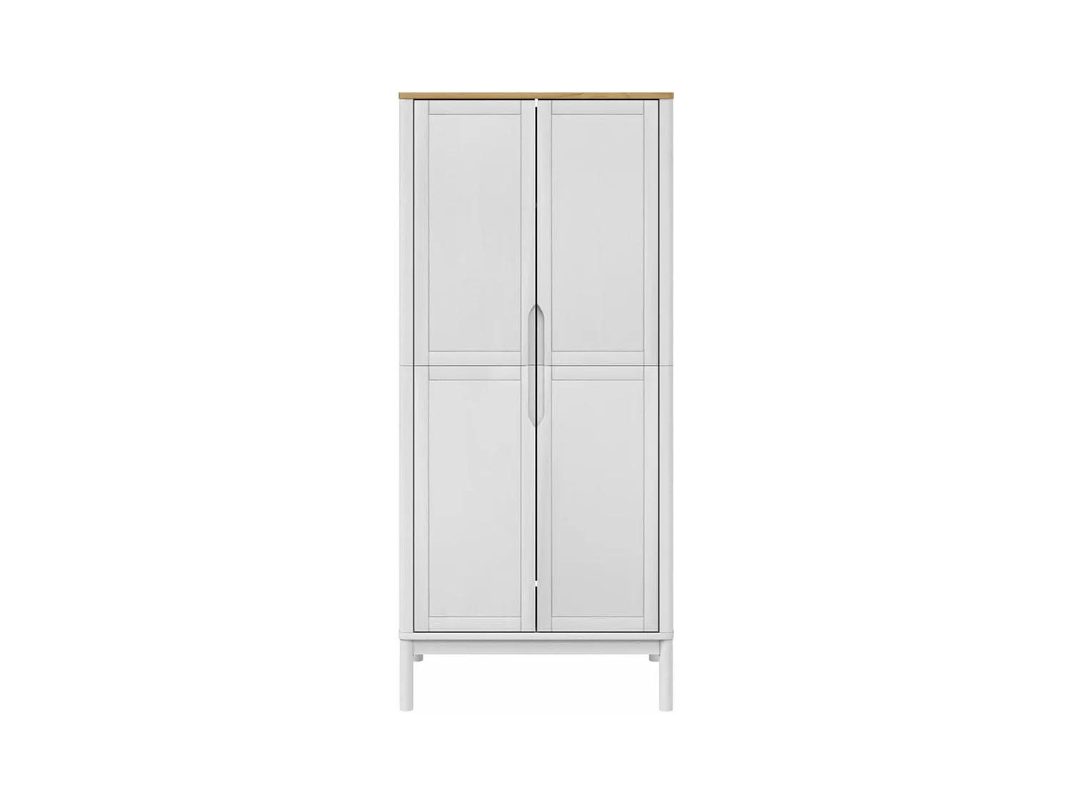 Garde-robe FLORO blanc 77x53x171 cm bois massif de pin FR531138