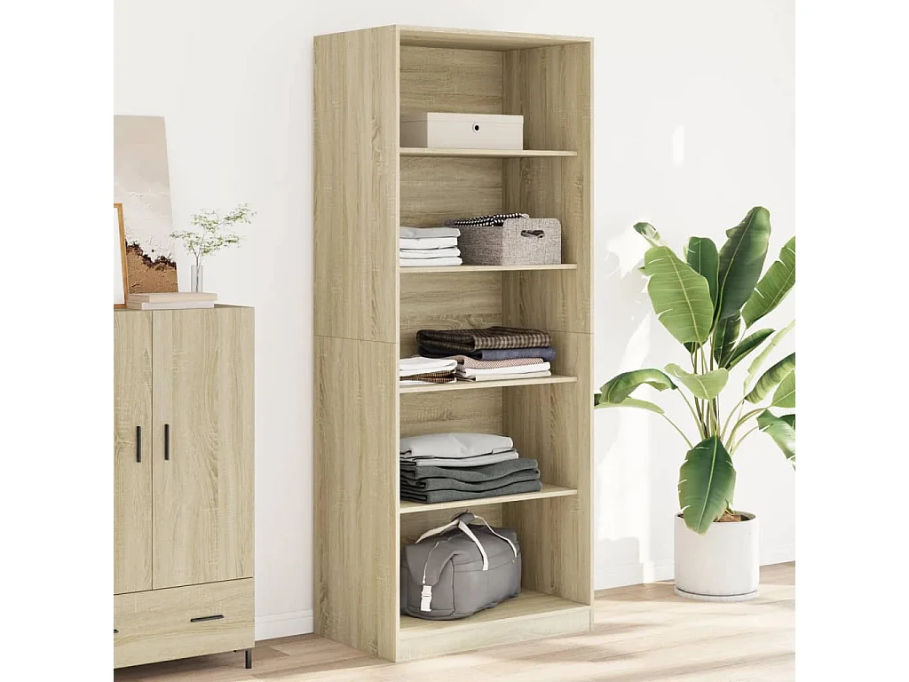 Garde-robe chêne sonoma 80x50x200 cm bois d'ingénierie FR365109