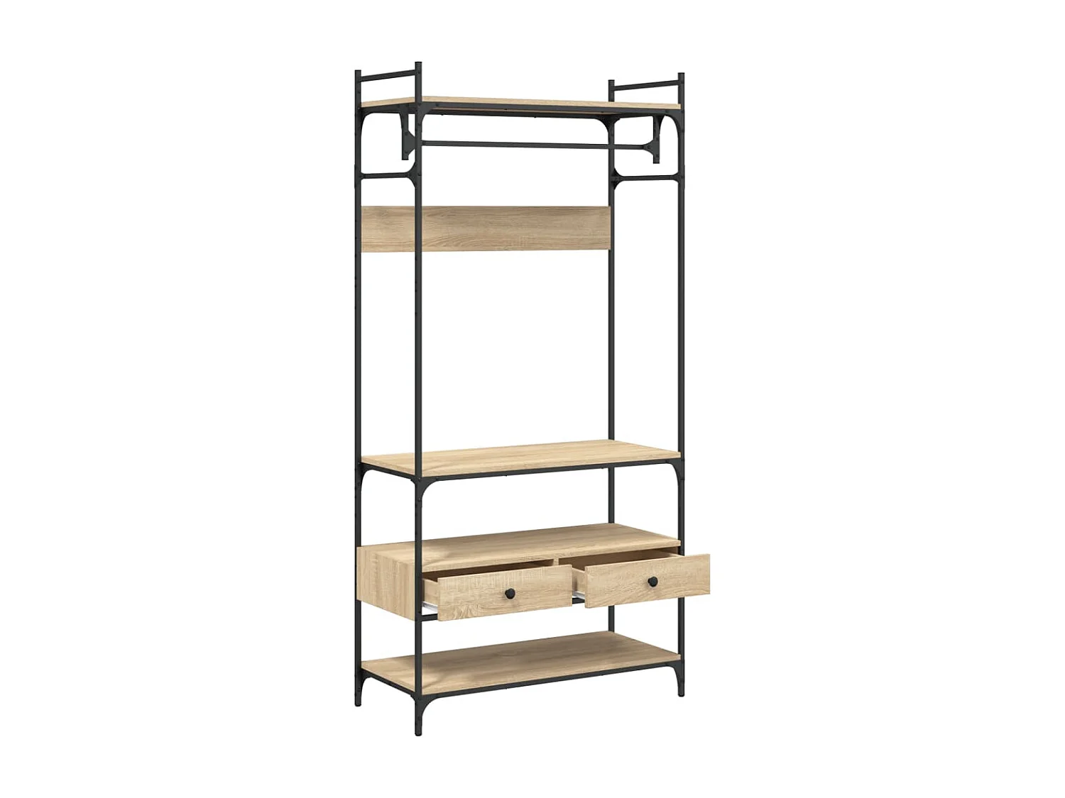 Armario cajones madera ingeniería roble Sonoma 89x39x184,5 cm ES531102