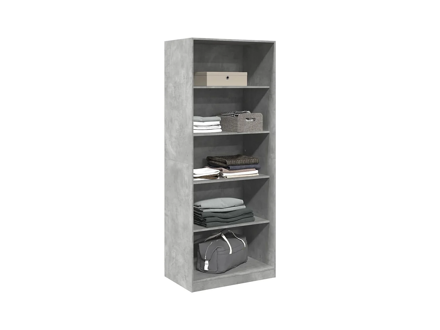 Garde-robe gris béton 80x50x200 cm bois d'ingénierie FR364826