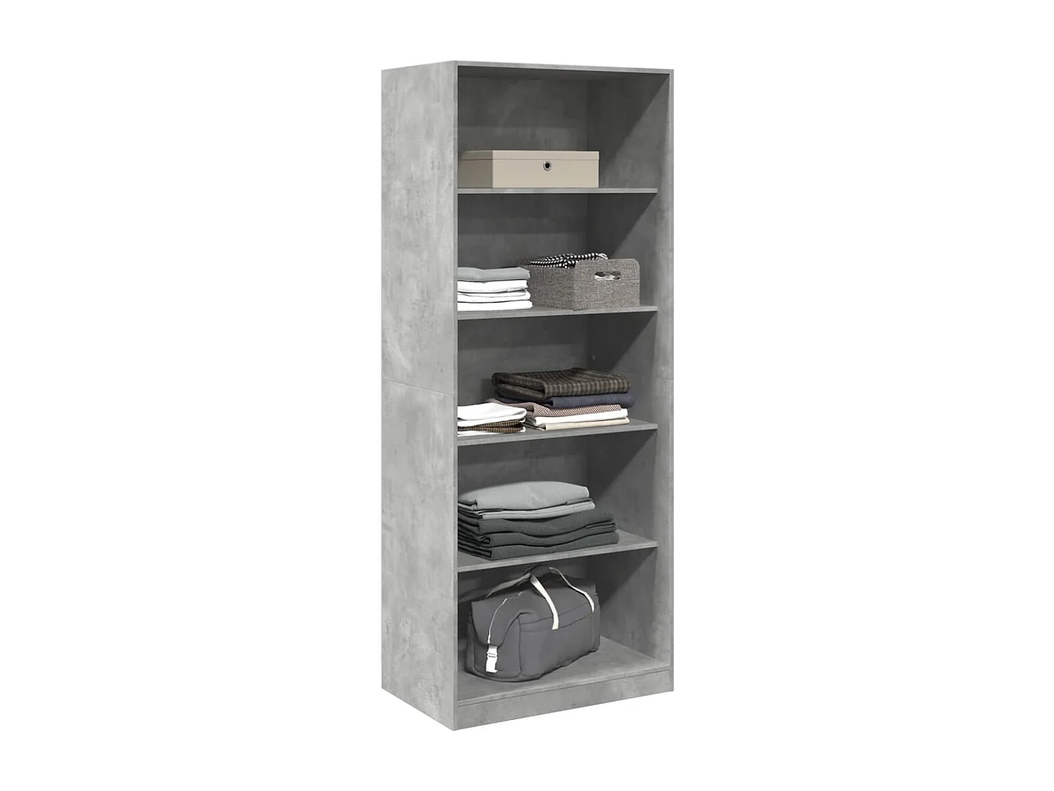 Garde-robe gris béton 80x50x200 cm bois d'ingénierie FR364826