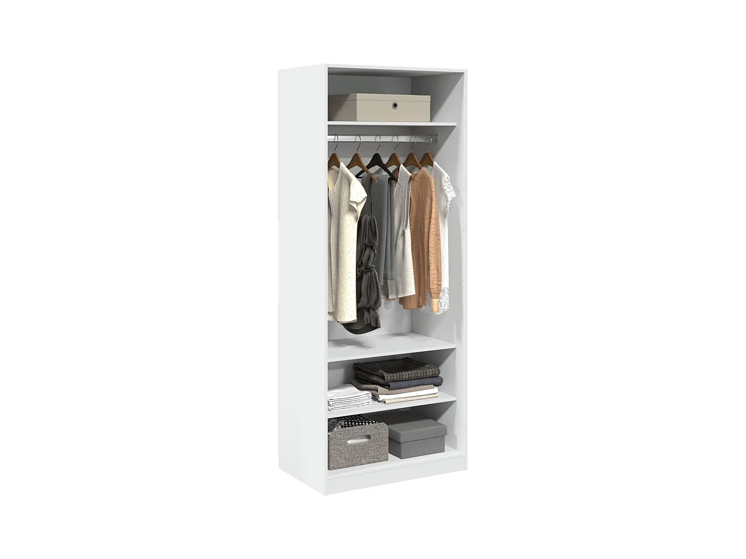 Garde-robe blanc 80x50x200 cm bois d'ingénierie FR213605