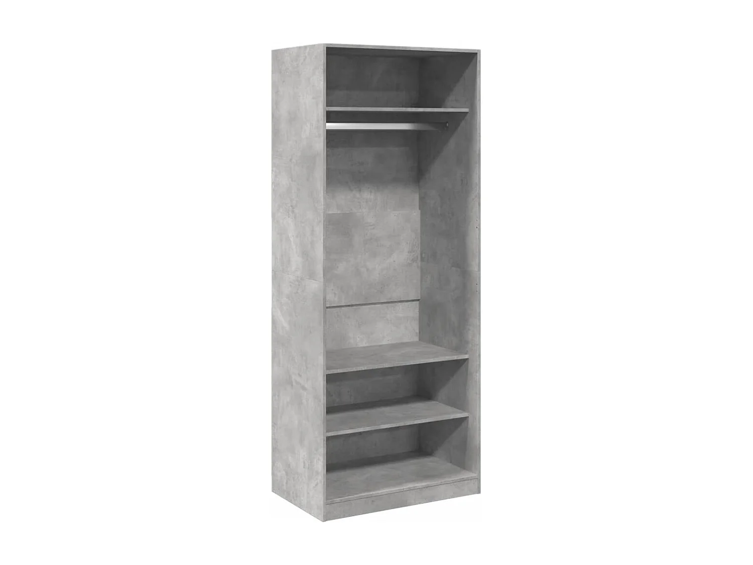Garde-robe gris béton 80x50x200 cm bois d'ingénierie FR766026