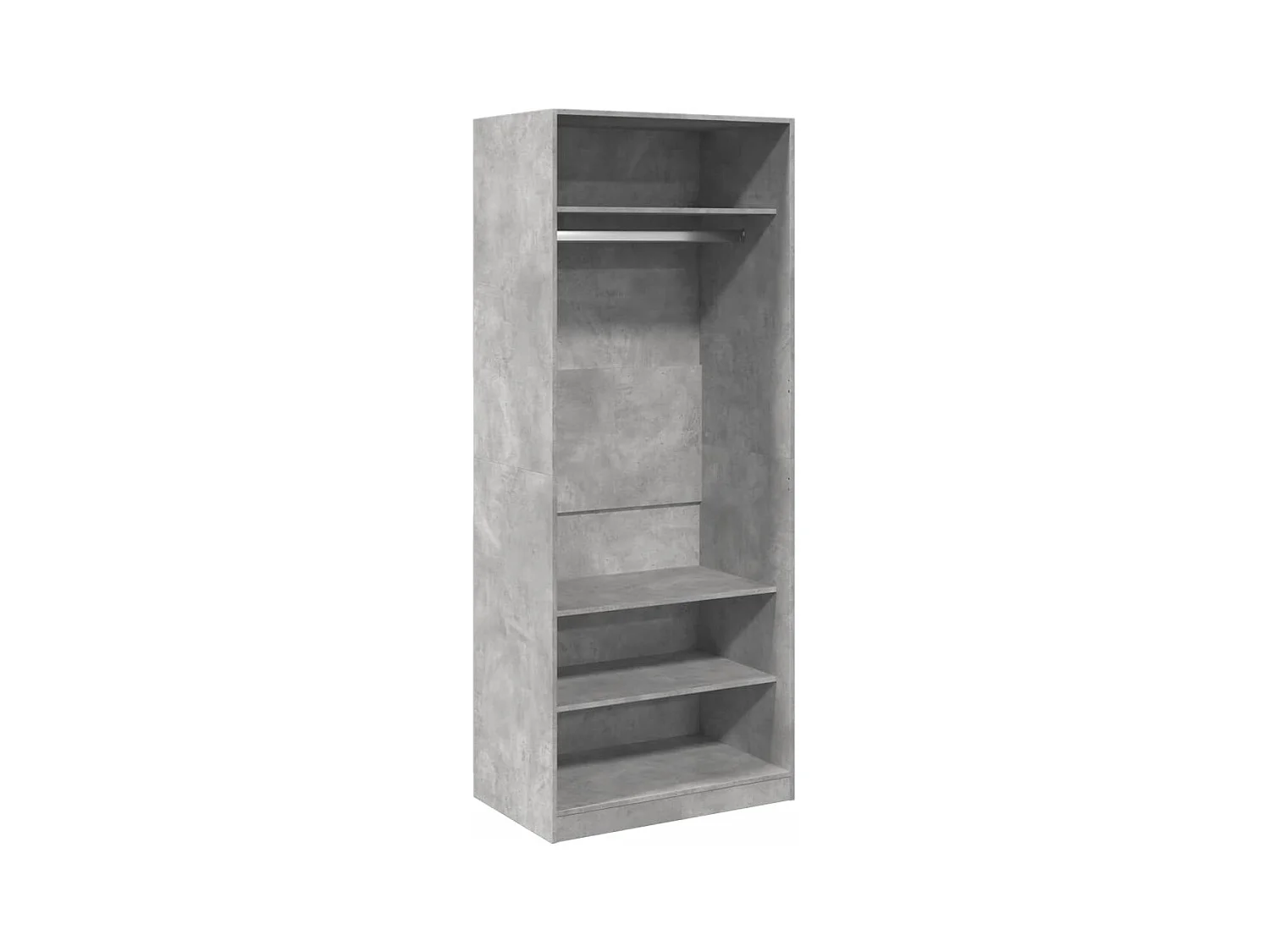 Garde-robe gris béton 80x50x200 cm bois d'ingénierie FR766026