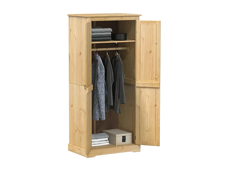Garde-robe Corona 76x50x170 cm bois de pin massif FR236538