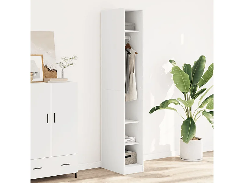 Garde-robe Blanc 30x50x200 cm Bois d'ingénierie FR872758