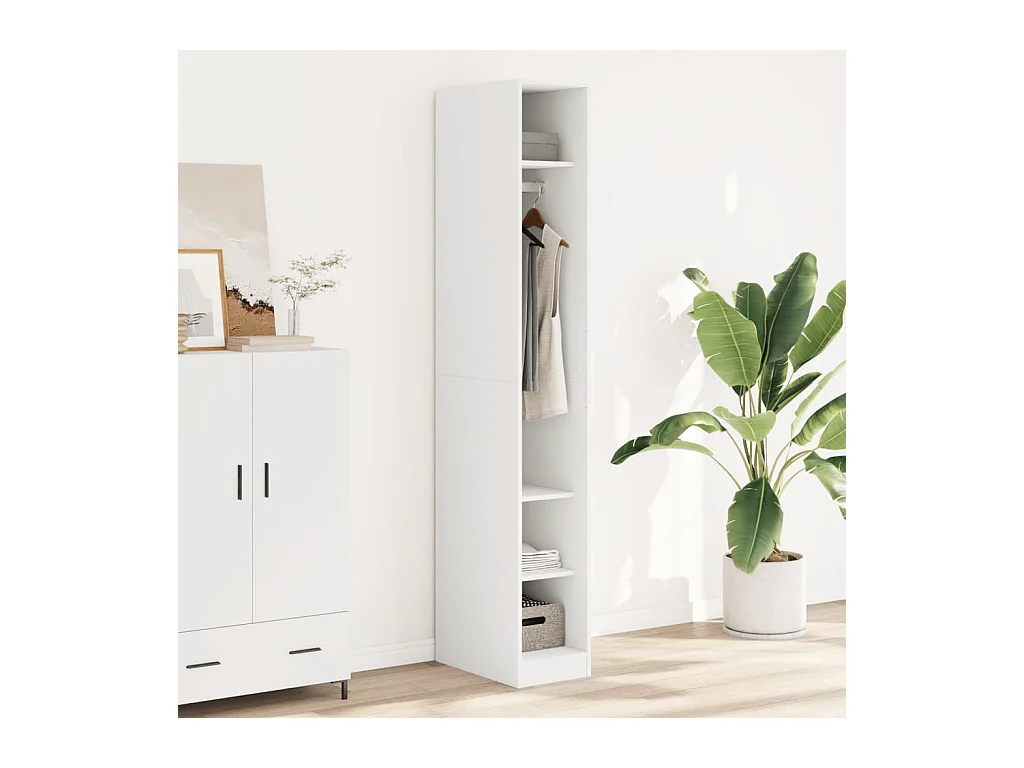 Garde-robe Blanc 30x50x200 cm Bois d'ingénierie FR872758
