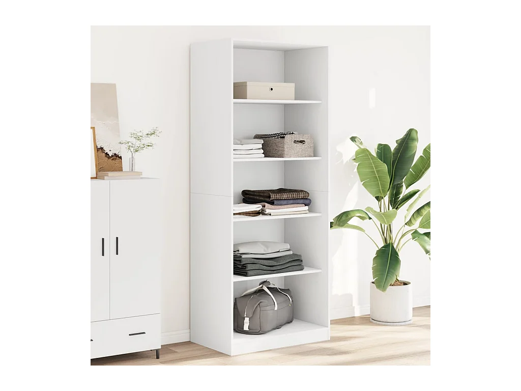 Garde-robe blanc 80x50x200 cm bois d'ingénierie FR400087